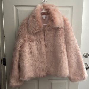 Pink Faux Fur Jacket